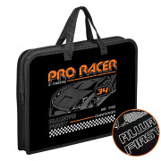 Сумка пластик А4 (ОНИКС) на молнии ручка-тесьма арт.ПТ-14-12 Pro racer широкая боковинка, фольга