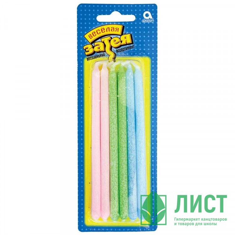 Свечи д/торта 12шт/наб. Пастель арт.1502-1128