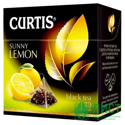 Чай Curtis пирамидки 20пак. Sunny Lemon чёрный с ароматом лимона (Ст.12) Чай Curtis пирамидки 20пак. Sunny Lemon чёрный с ароматом лимона (Ст.12)