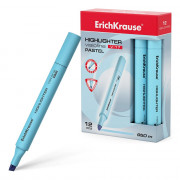 Маркер флуорисцентный ErichKrause Visioline V-17 Pastel скош. голубой арт.56022 (Ст.12)