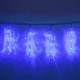 Гирлянда электрическая для дома фигурная 2,5м*20см 24LED "Сосулька" цвет синий (светлый провод) 8режимов арт.183-115