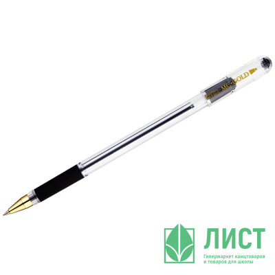Ручка шариковая  прозрачный корпус  резиновый упор (MC Gold) черный, 0,5мм арт.ВМС01 (Ст.12/144/1728) Ручка шариковая  прозрачный корпус  резиновый упор (MC Gold) черный, 0,5мм арт.ВМС01 (Ст.12/144/1728)