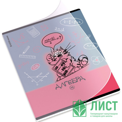 Тетрадь предметная 48 листов (ErichKrause) Котоформулы Алгебра пластиковая обложка арт.62530 Тетрадь предметная 48 листов (ErichKrause) Котоформулы Алгебра пластиковая обложка арт.62530