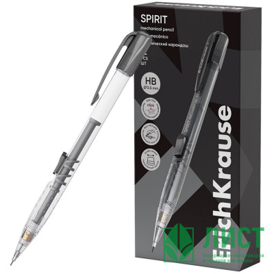 Карандаш мех. 0,5мм ErichKrause Spirit с горизонтальной подачей грифеля арт.60752 (Ст.12) Карандаш мех. 0,5мм ErichKrause Spirit с горизонтальной подачей грифеля арт.60752 (Ст.12)