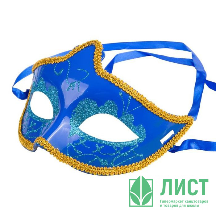 Маска карнавальная на глаза пластик "Русалка" арт.31126