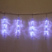Гирлянда электрическая для дома фигурная 2,5м*20см 24LED "Сосулька" цвет белый (светлый провод) 8режимов арт.183-149