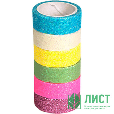 Клейкая лента 1,5смх200см Glitter.Pastel (deVENTE) с блёстками арт.9040216 Клейкая лента 1,5смх200см Glitter.Pastel (deVENTE) с блёстками арт.9040216