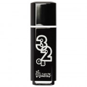 Флеш диск 32GB USB 2.0 Smartbuy Glossy series SB32GBGS-K, черный