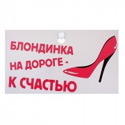Автотабличка Блондинка на дороге