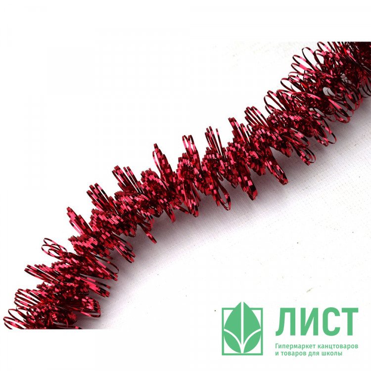 Мишура 3,5*200см "Кольца-1" красный арт.М2107