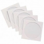 Конверт белый для CD бумажный c окном с клейким клапаном (Ст.100)
