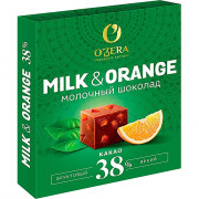 Шоколад "OZera" 90г молочный с апельсином арт.ОС824
