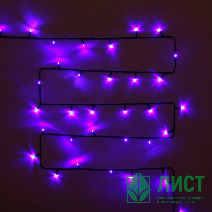 Гирлянда эл.д/улицы точечная 11м 120LED (тем.провод) цв.синий мерц. арт.183-742