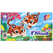 Гуашь 18 цветов (ЛУЧ) ZOO 15мл блок-тара арт 29С 1708-08