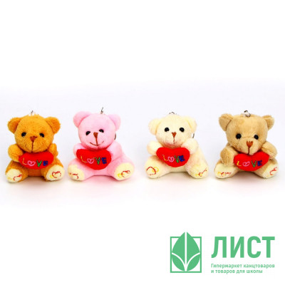 Игрушка мягкая &quot;Мишка с сердцем&quot; на подвесе 06см цв.МИКС арт.325296 Игрушка мягкая "Мишка с сердцем" на подвесе 06см цв.МИКС арт.325296