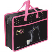 Сумка пластик А4 deVENTE на молнии ручка-тесьма МуурКафе (MooreCafe) с расширением арт.8057629