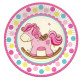 Тарелки бумажные Лошадка Малышка розовый 6шт/наб. 23см арт.6046651
