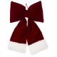 Украшение декоративное "Бант объёмный" 20*13см "Бархат" цв.красный/белый арт.823832