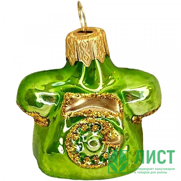 Украшение на ёлку стекло 06см "Телефон" зеленый п/у арт.ФУ-184/5
