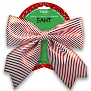 Украшение декоративное "Бант" 24*26см красный в полоску арт.91219