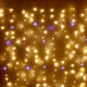 Гирлянда электрическая уличная занавес Дождь 2*1,5м 320LED "Мерцание" цвет теплый белый/белый (светлый провод) арт.183-173