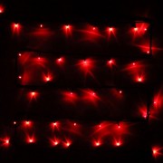 Гирлянда электрическая уличная точечная 07м 80LED цвет красный (темный провод) 8режимов арт.196-113