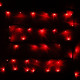 Гирлянда электрическая уличная точечная 07м 80LED цвет красный (темный провод) 8режимов арт.196-113