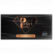 Салфетки 200шт/уп 1-сл 24*24см Perfect Purity черные