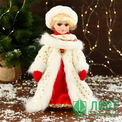 Игрушка декор. &quot;Снегурочка в шубке&quot; 32см белый арт.9692606 Игрушка декор. "Снегурочка в шубке" 32см белый арт.9692606