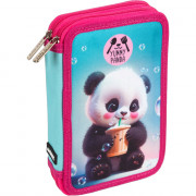Пенал 2 отделения (deVente) 210х140х52мм Yummy Panda арт.7012506