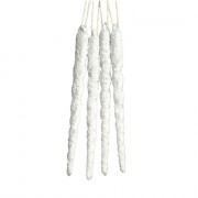 Украшение декор.подвеска "Сосулька" 13,см 04шт/наб. прозрачная арт.94879