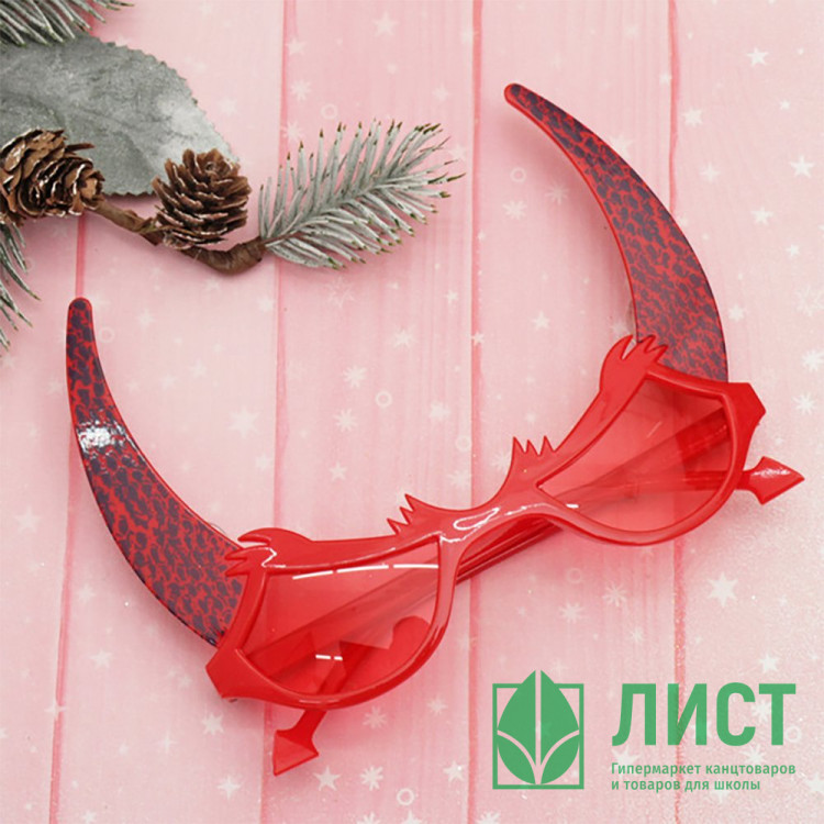 Очки карнавальные "Дьявол" 14,3*11,5см арт.774-258