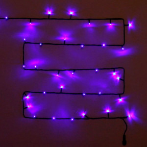 Гирлянда электрическая уличная точечная 07м 80LED цвет синий (темный провод) 8режимов артемный 183-129
