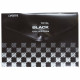 Папка-конверт на кнопке "deVENTE. TOTAL BLACK A5 (240x180 мм) 180 мкм, непрозрачная черная с дизайном, индивидуальная маркировка