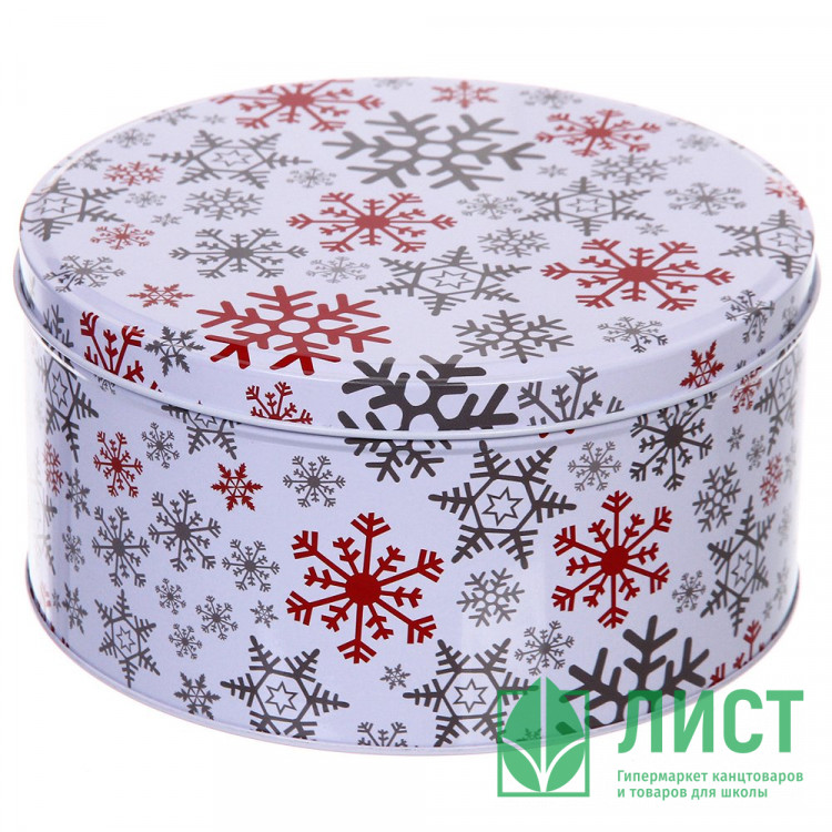 Банка жестяная "Снежинка" 16,8*8см 1500мл арт.894-434