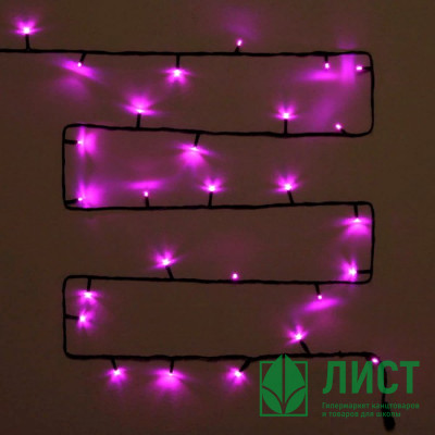 Гирлянда электрическая уличная точечная 07м 80LED цвет розовый (темный провод) 8режимов артемный 183-156 Гирлянда электрическая уличная точечная 07м 80LED цвет розовый (темный провод) 8режимов артемный 183-156
